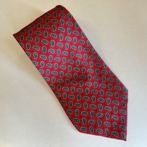 Luca Franzini at Tie Rack, Red Paisley 100% Silk Necktie, Italy
